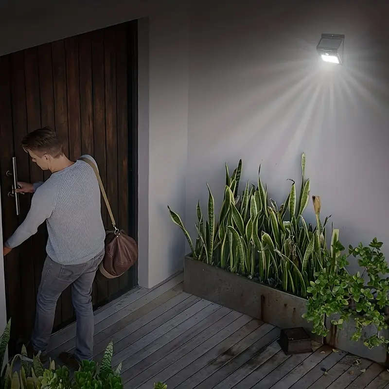 40 LED Solar-Powered Wall Light - Easy Install, Wireless Security Lighting with Motion Sensor, 3 Mod