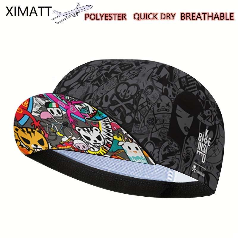 1pc XIMATT Retro Cycling Cap Animal Print Breathable Sport Hat for Men Women Quick Drying M