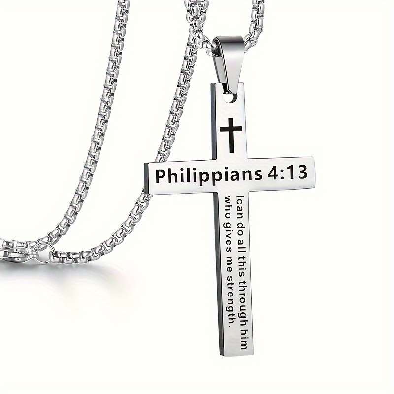 1 Piece Philippians 4:13 Jesus Theme Pendant
