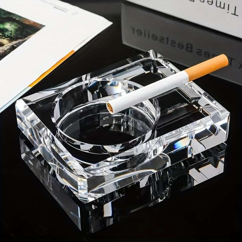 1pc Crystal Ashtray Personality Fashion Colorful Creative Advertising Promotional Glass Ashtray