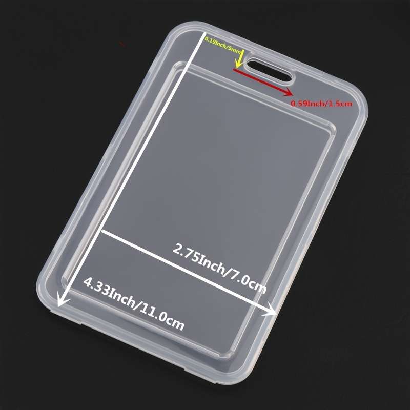 1pc Various Transparent Color Card Set Lanyard Hanging Clip Card Holder Student Teacher Certificat