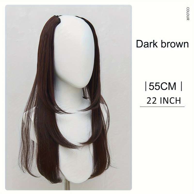 1Pc Light Brown 55.88cm Fashion Design Wig