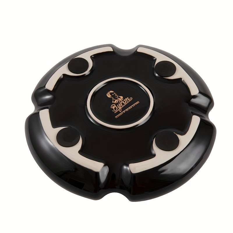 1pc Luxury Round Ceramic Cigar Ashtray with 4 Slots Elegant Holder for Smoking Accessories Perfe