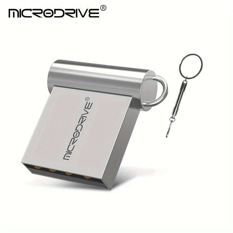1pc Metal Mini USB 2.0 Flash Drives 64GB Perfect For Matching With Hanging Cords Keyrings