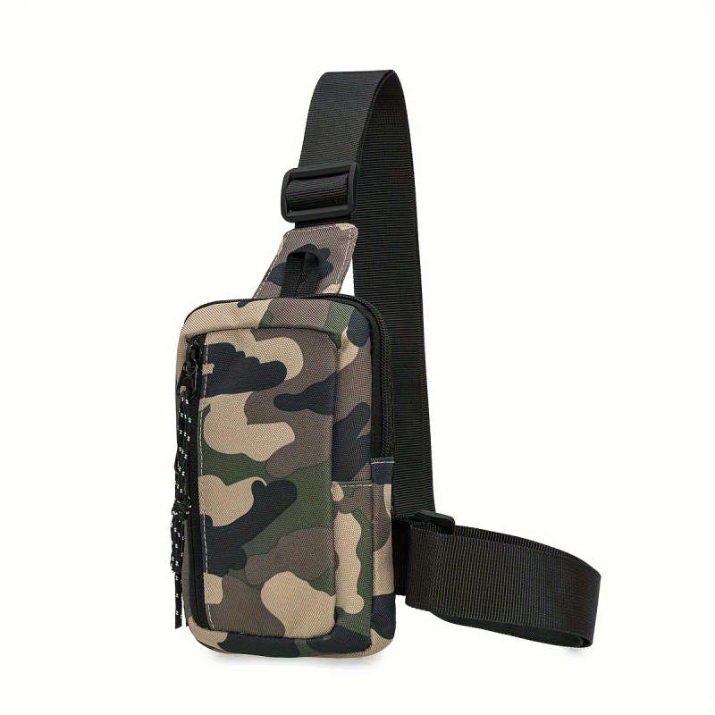 1pc Men's Camouflage Small Crossbody Bag Lightweight Satchel Shoulder Bag For Traveling And Hiking P