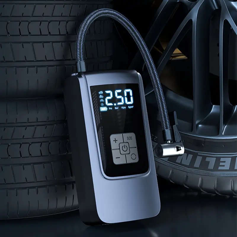 1pc Air Compressor Pump Inflator Car Portable Digital Air Compressor Cordless Car Tire Pump Suitable
