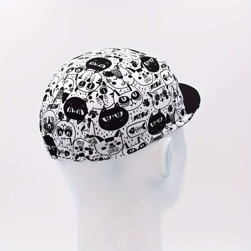 1pc Lovely cartoon cat cycling cap Outdoor hiking hat bicycle cycle cap bike cap under helmet hat