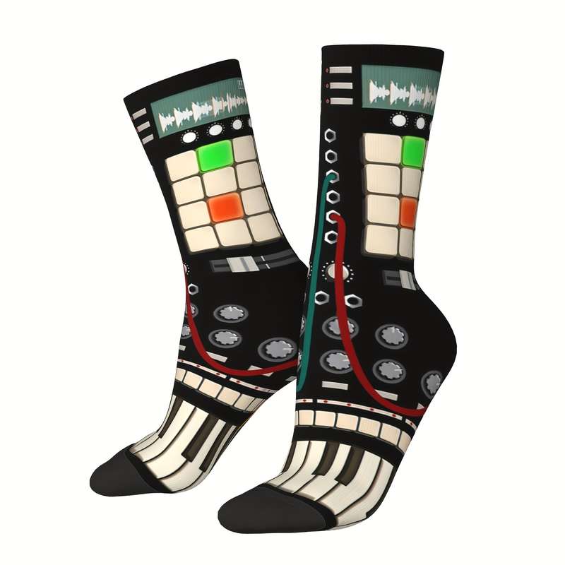 1 Pair Piano Abstract Keys  Socks