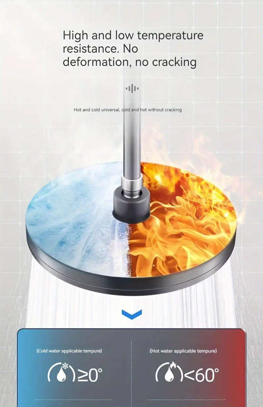 1pc adjustable high pressure shower head top spray 6 speed large sprinkler pressurized single handheld shower head rain sprinkler bathroom accessories details 3