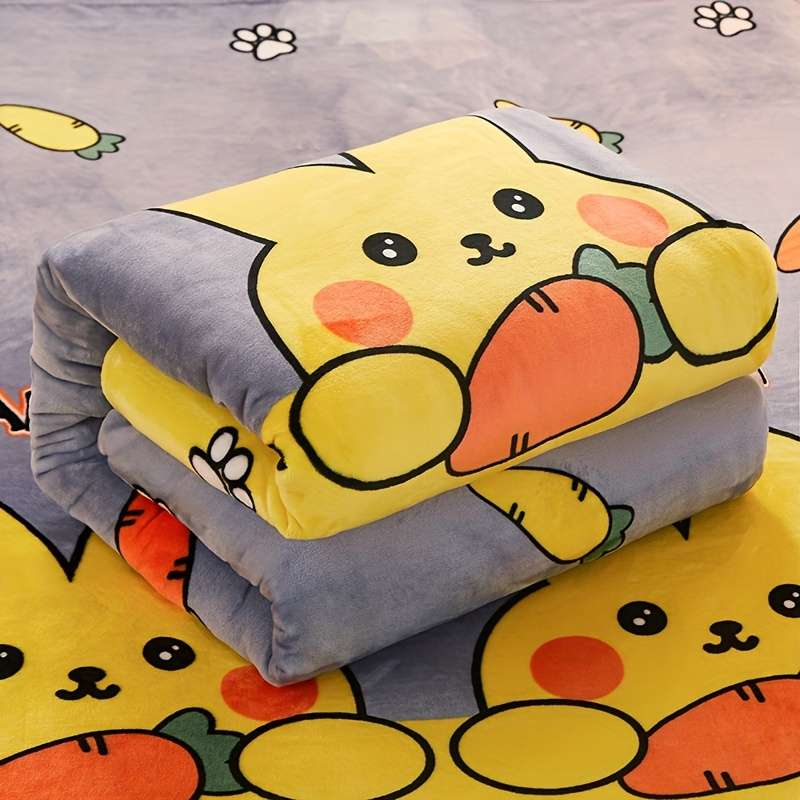 1ps Blanket Color Little Rabbit Yellow size 70cmx100cm