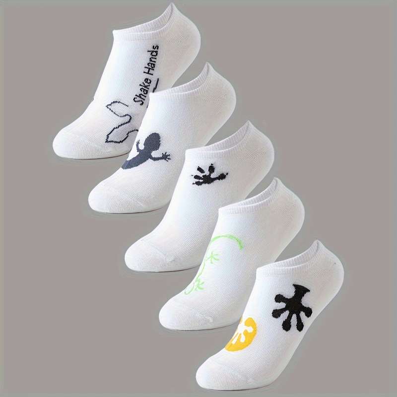 5 Pairs White One Size High Elastic Socks