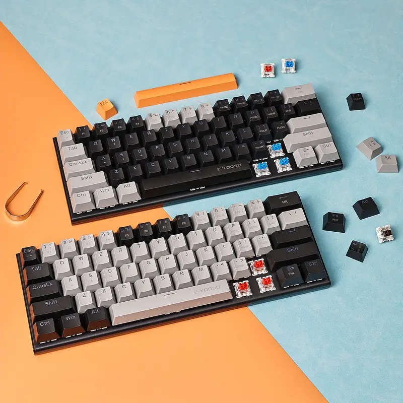 E-YOOSO Z11 60% Mechanical Keyboard, Mechanical Gaming Keyboard Wired With LED Backlit, Ultra-Compac