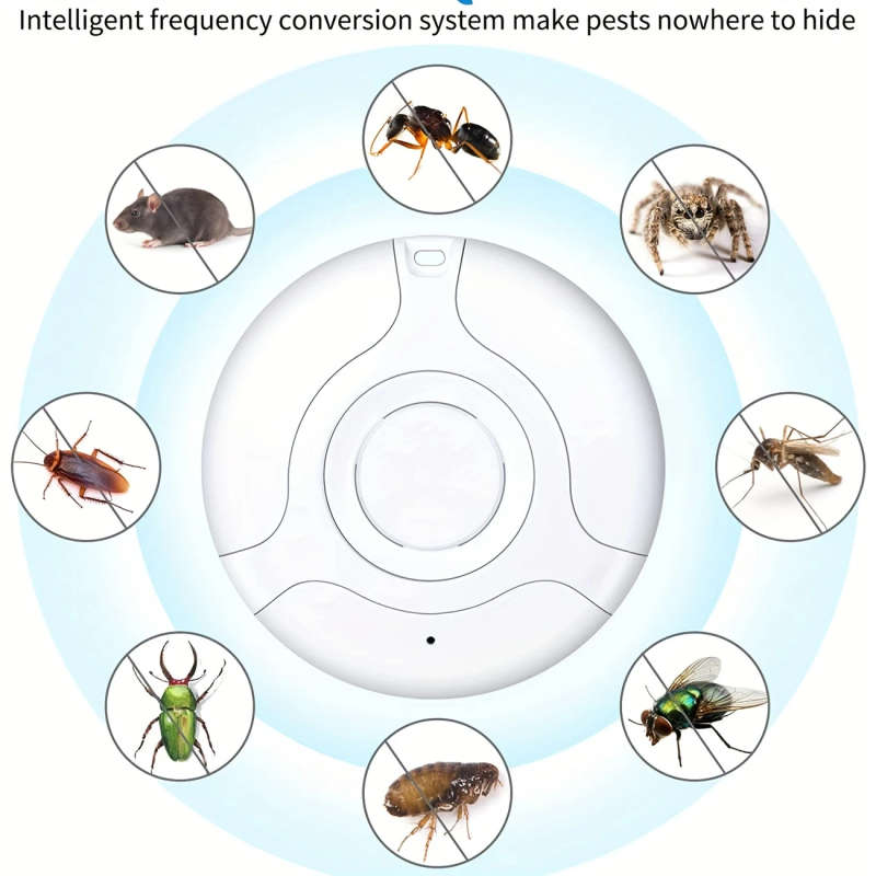 1Pc Portable Ultrasonic Pest Repeller Usb Rechargeable Mosquito Insect Repellent Indoor Outdoor Use