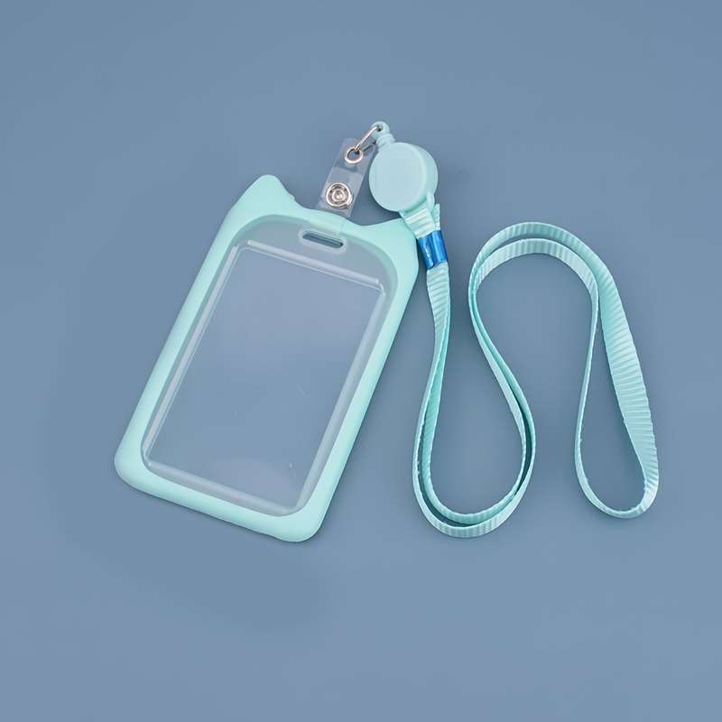 1pc 1 Cat Ear Card Holder Fashion Multi-purpose Student ID Adult Employee Bus Card Work Certificat