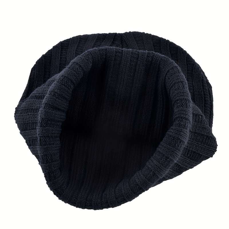 1pc Men's Winter Knit Beanie: Relaxed Style Windproof and Warm Suitable for Both Men and Women