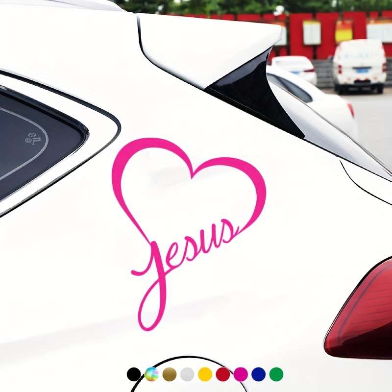 1pc Red Jesus Christian Themed Stickers