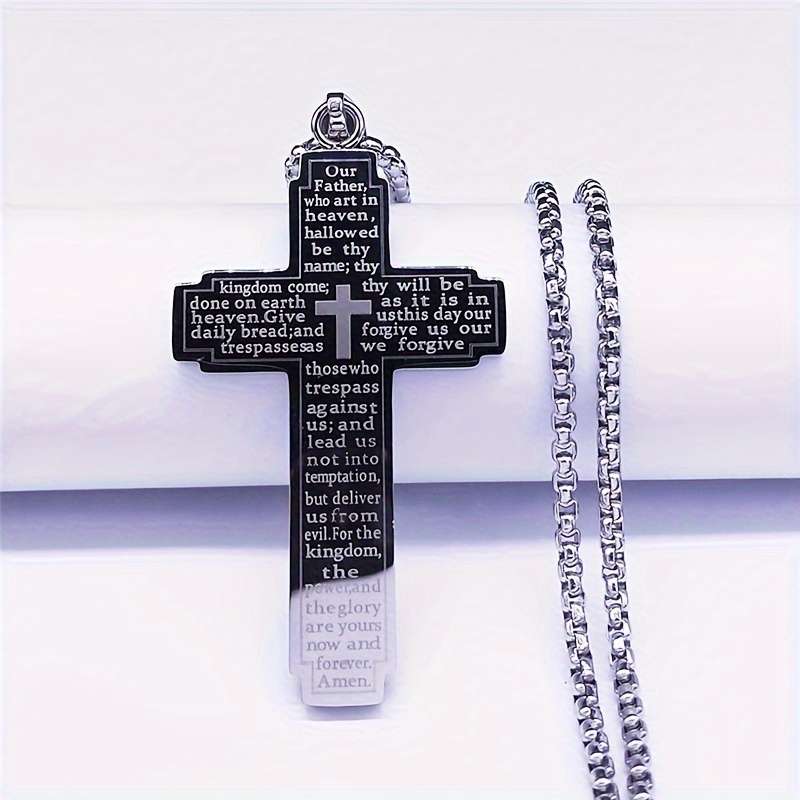 1 Piece Black Jesus Theme Pendant