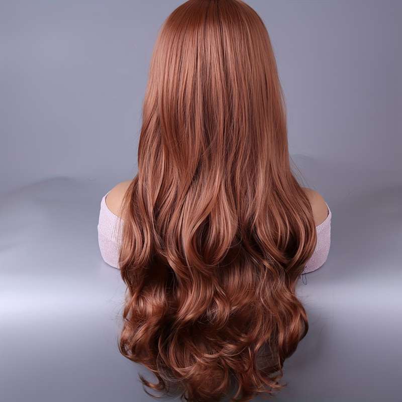 1Pc Coffee Color 66.04cm Fashion Design Wig