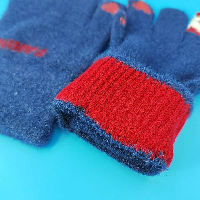 1 Pair Grey Warm Gloves