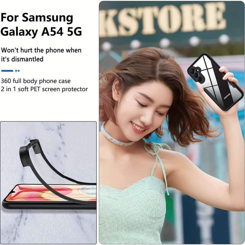 1pc Black For Samsung Galaxy A73 5G Phone Cases