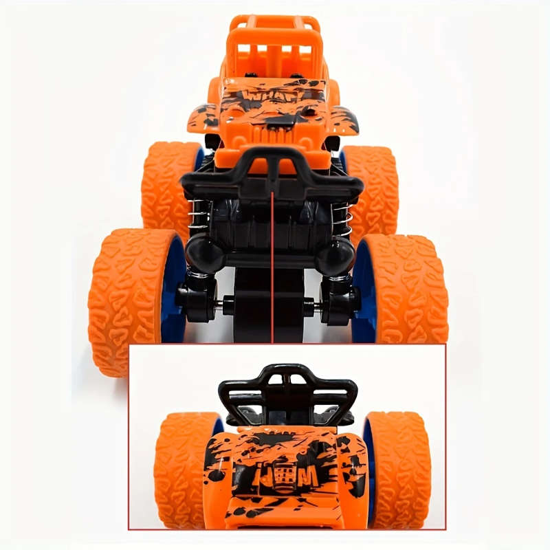 1pc Four-Wheel Drive Two-Way Inertial Off-Road Stunt Car Can Rotate with 360° Stunt As Halloween