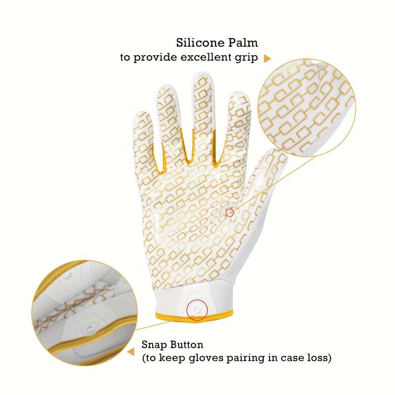 1 Pair White And Green Size XL Outdoor Sports Gloves