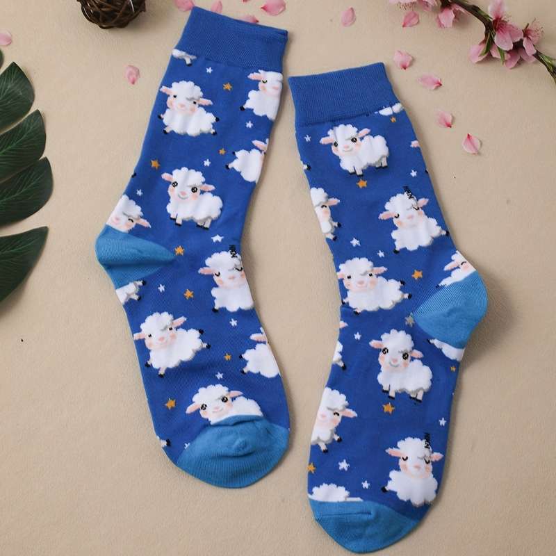 1 Pair Mixed Color One Size Socks