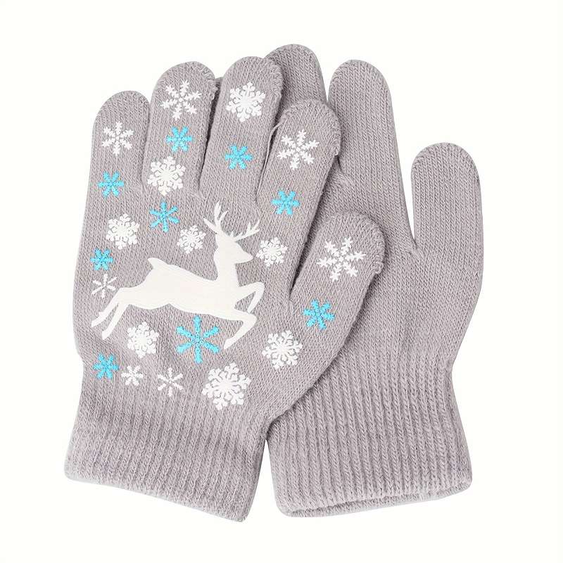 1 Pair Red Warm Gloves