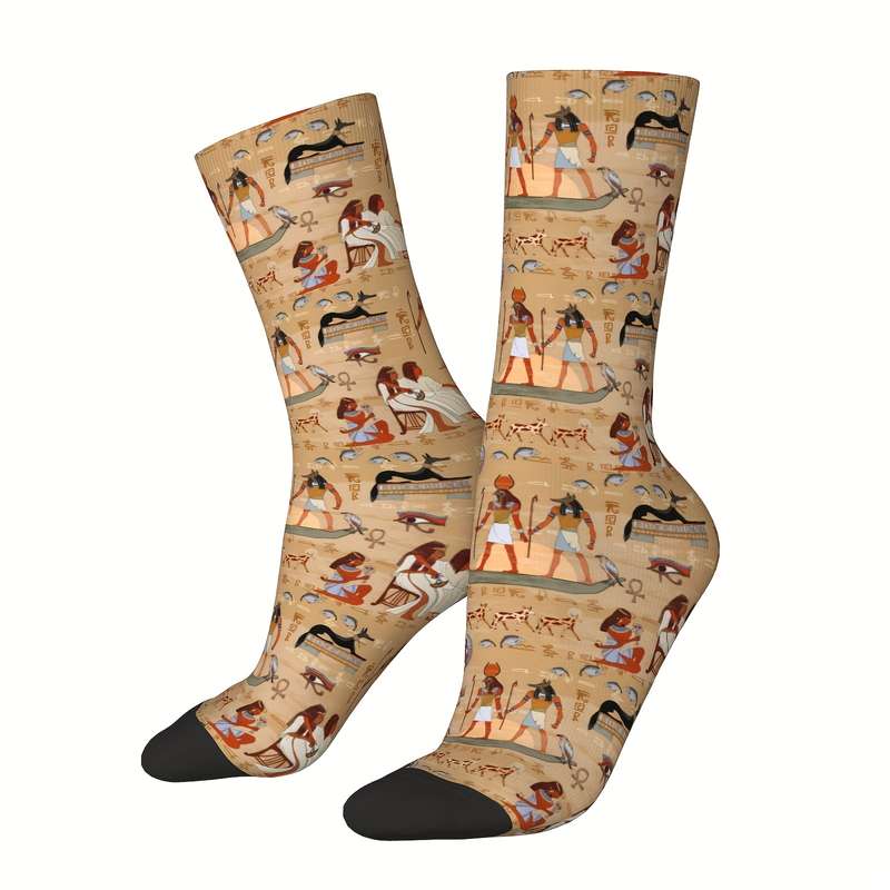 1 Pair One Size Key Ornament Meander Socks