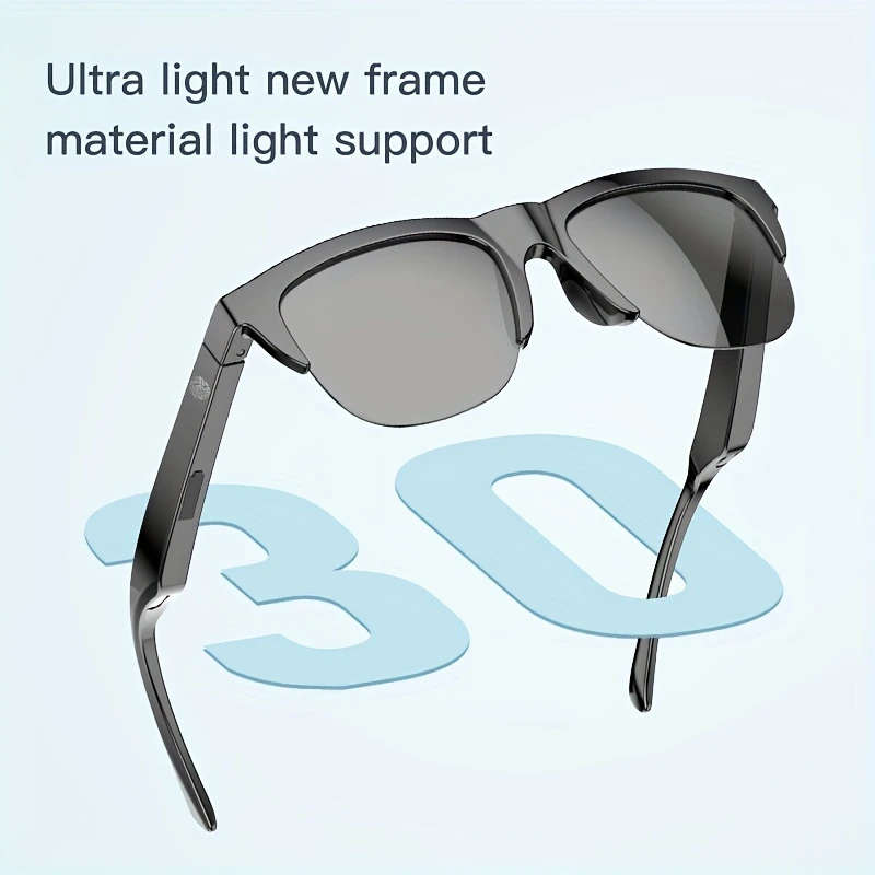 1Pc Intelligent Wireless V5.3 Glasses Multifunctional Glasses Wireless Calling Music Outdoor Sports