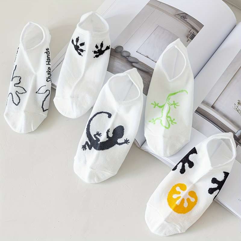 5 Pairs White One Size High Elastic Socks