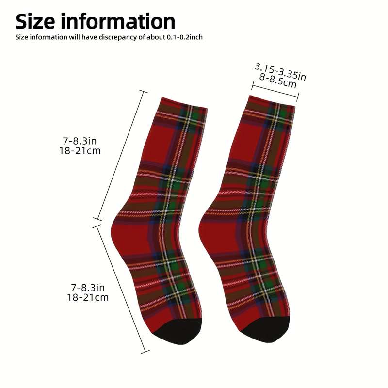 1 Pair One Size Royal Stewart Tartan Clan Socks