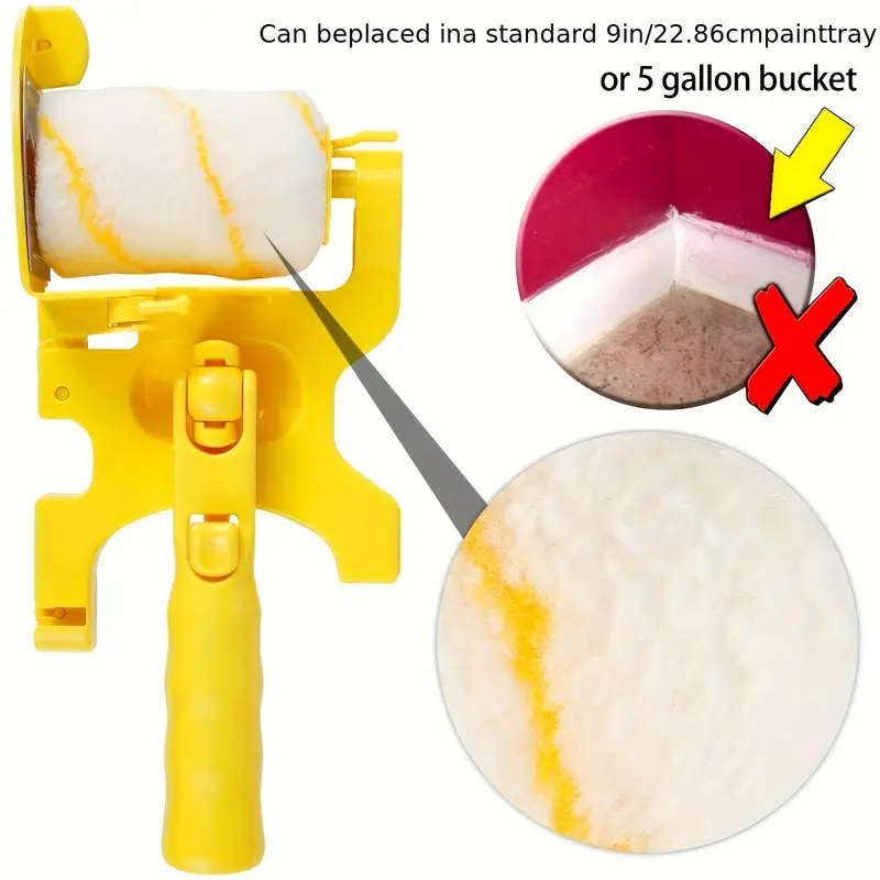 1pc Clean Paint Roller Brush Edger Roller Tool For Home Painting Multifunctional Color Separation An
