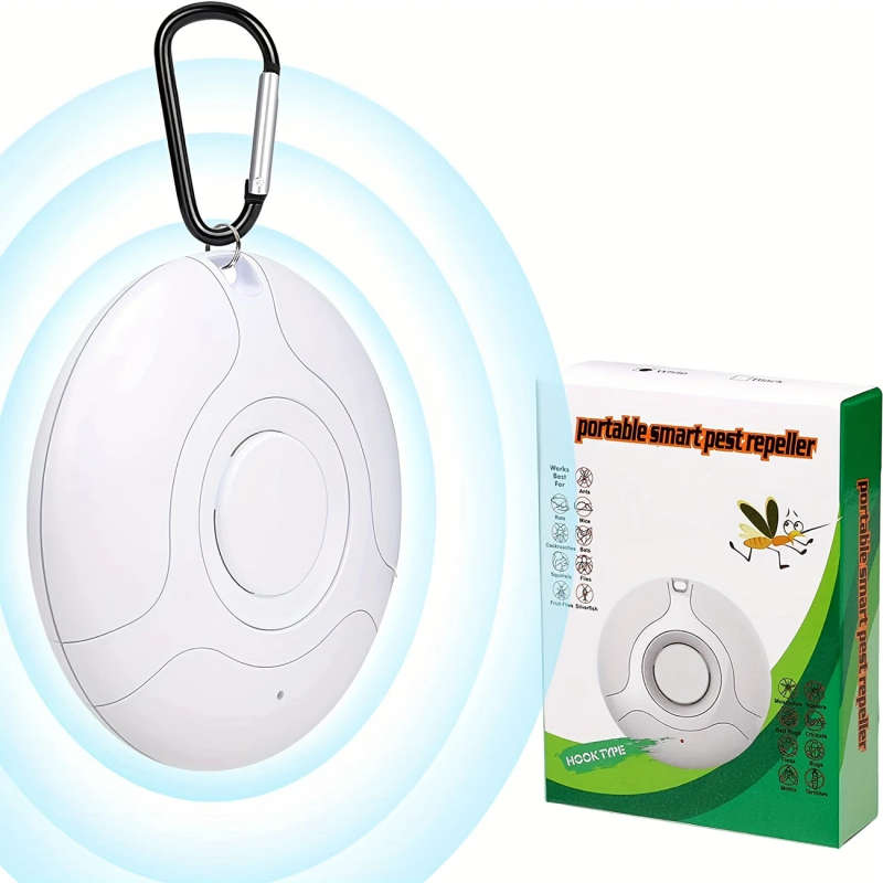 1Pc Portable Ultrasonic Pest Repeller Usb Rechargeable Mosquito Insect Repellent Indoor Outdoor Use