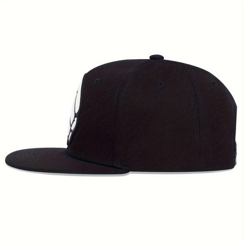 1pc Fist Patched Baseball Cap Outdoor Sun Hat Flat Brim Cap Adjustable Casual Hat For Travel
