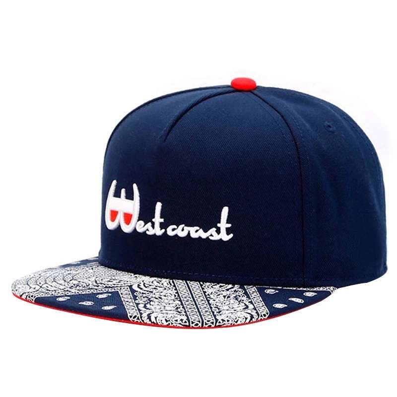 1pc English Embroidered Men's Flat Brimmed Cap