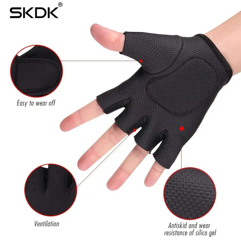 1 Pair Size S Breathable Silicone Non-Slip Sports Workout Gloves Perfect for Gym Training Weightlift