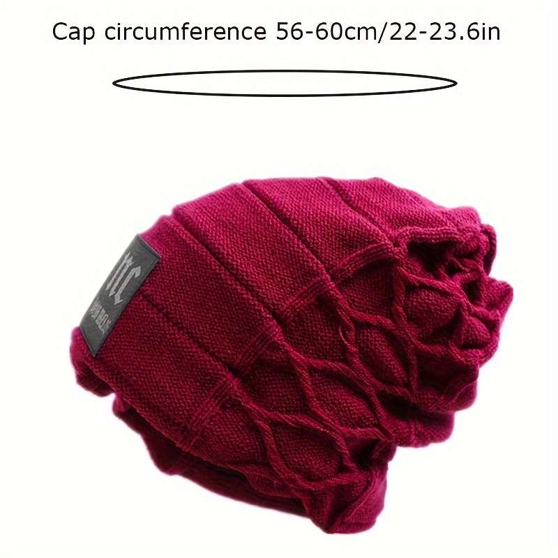 1pc Winter Essential Winter Knit Beanie 100% Acrylic Stretchable Lightweight Windproof wi