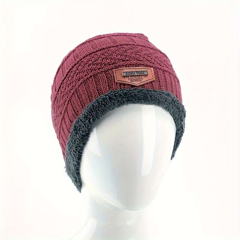 1pc Unisex Winter Beanie Hat Knit Hat Thick Winter Breathable Hat Skull Cap