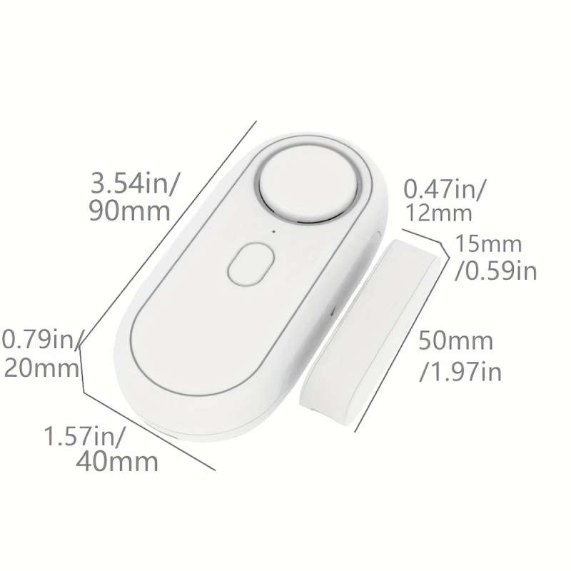 1pc Adjustable Volume Battery Operated Wireless Door And Window Alarms with Remote for Home Security
