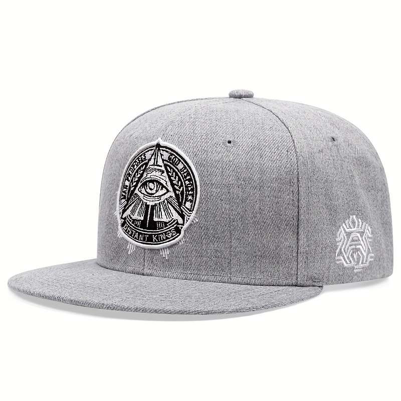 1pc God's Eye Pattern Embroidered Men's Sunshade And Windproof Baseball Cap