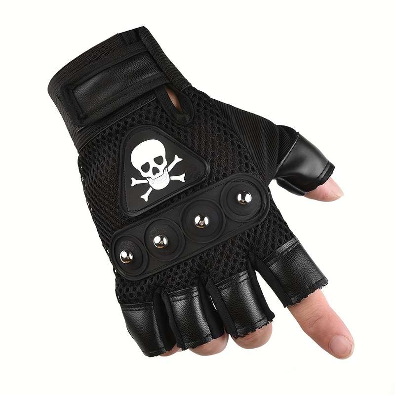 1 Pair Black Outdoor Sports Gloves