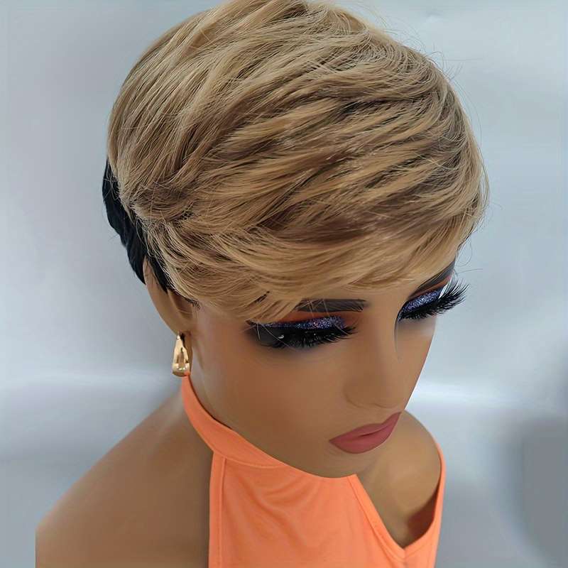 1Pc Black 15.24cm Fashion Design Wig