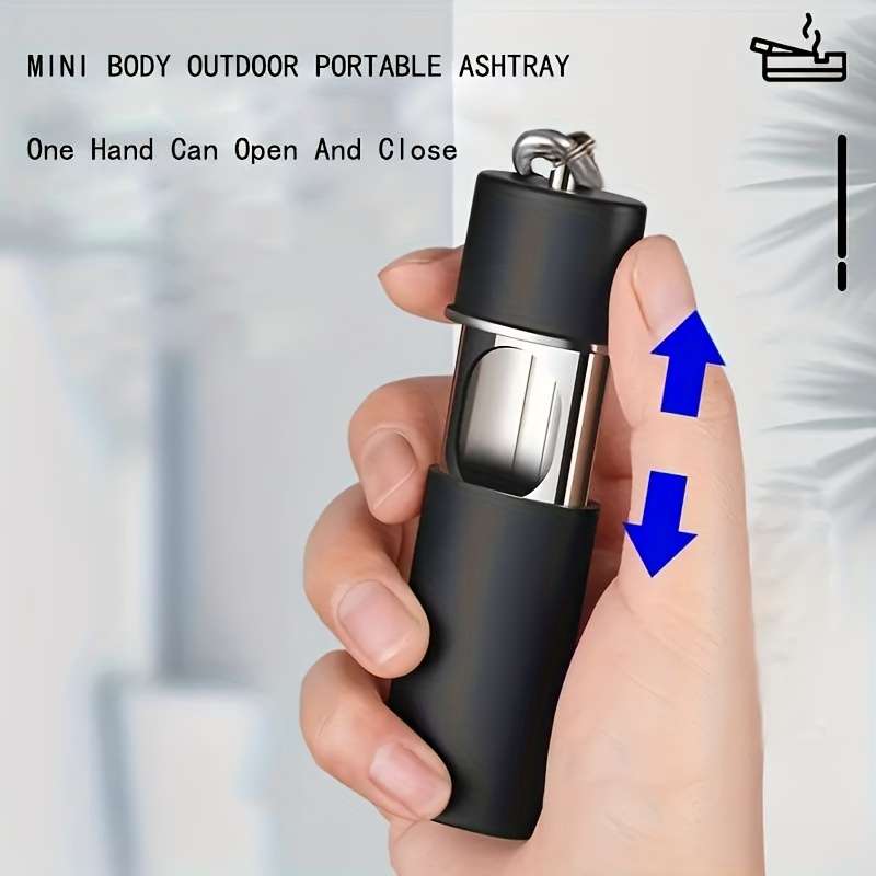 1pc Portable Men's And Women's Ashtray Pendant Key Chain Pocket Ashtray Outdoor Travel Portable Ash