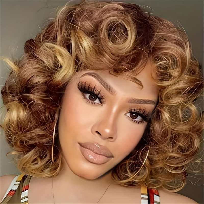 1Pc Black 25.4cm Fashion Design Wig