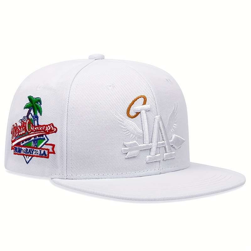 1pc Wings Letter Embroidered Baseball Cap Solid Color Hip Hop Breathable Snapback Hats Lightweight