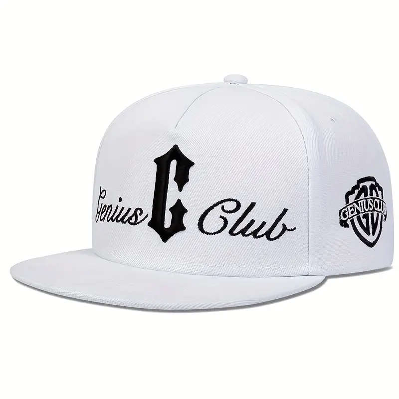 1pc Men's C Letter Side GENIUS CLUB Rotating Hat Outdoor Adjustable Sun Protection Casual Hat Spring