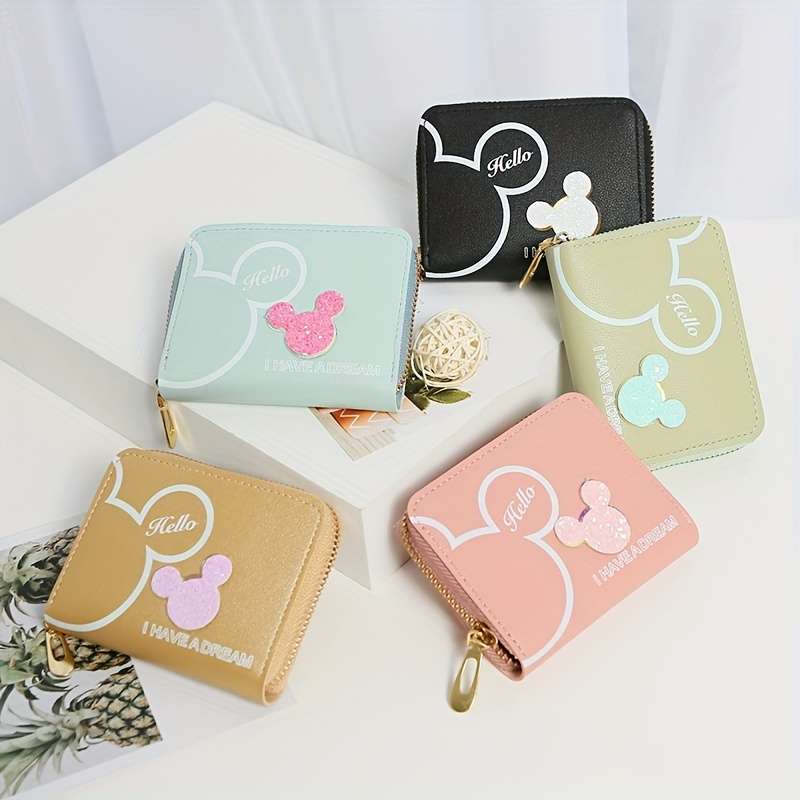 1pc A Cute Zipper Wallet for Girls a Casual Card Holder a Women'S Bag a Phone Pouch And an Ador