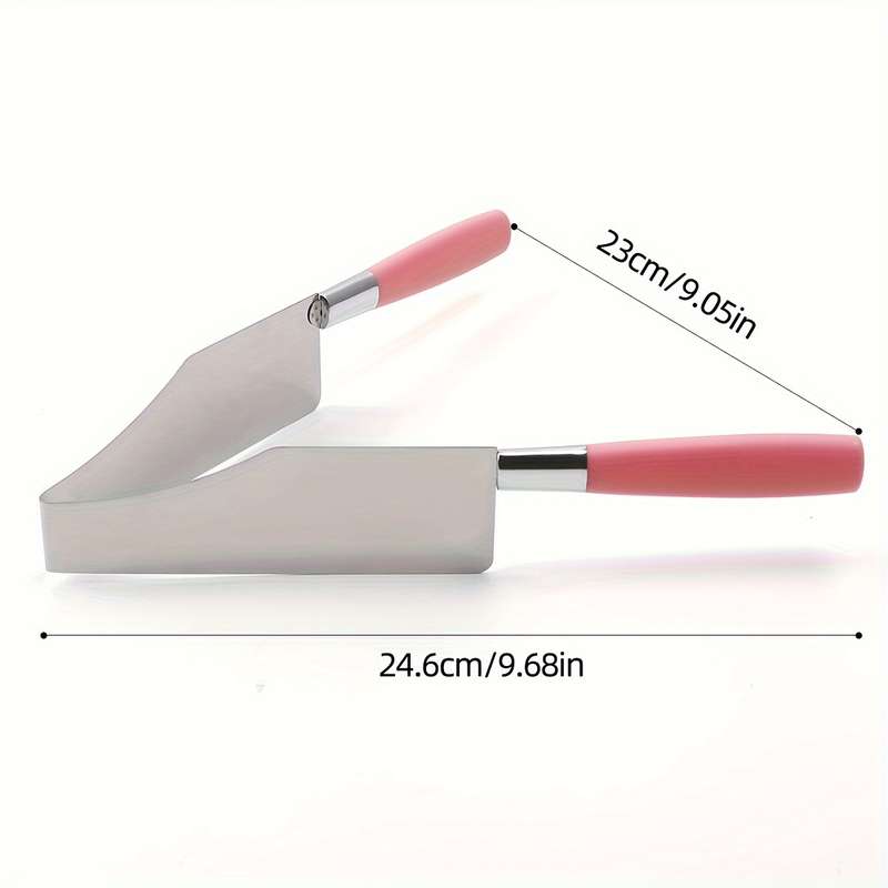 1pc Cake Knife Stainless Steel Cake Slicer Plastic Handle Cake Clip Pastry Dessert Slicer C