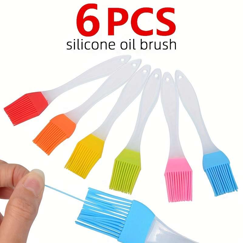 6pcs Silicone Oil Brushes For Household Baking And Barbecue Bread Pancake Silicone Brush Home